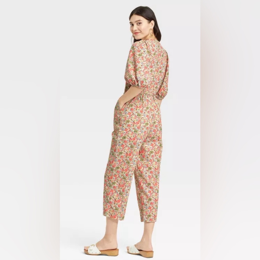 Floral cotton jumpsuit!
